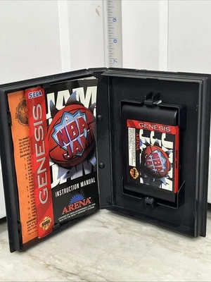 NBA Jam (SEGA Genesis 1994) Authentic Tested Working Complete CIB Fast Ship - Image 1 of 4