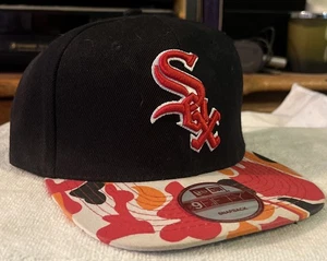 Chicago White Sox New Era 59 Fifty Adjustible Hat Colorful Brim - Picture 1 of 8