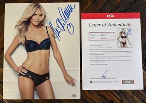 HEIDI KLUM SIGNED 11x14 PHOTO SI VICTORIA SECRET MODEL SUPERMODEL PSA AUTHENTIC - Picture 1 of 4