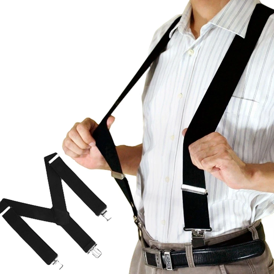 Extra Wide Suspenders 25mm / 35mm / 50mm Adjustable Clip On Strong Mens Braces - image 1 of 1