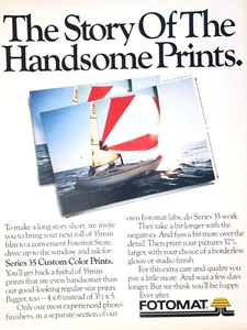PRINT AD Fotomat Fotos 1979 10x13 Segelboot Geschichte schöner Drucke - Bild 1 von 1