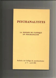 Psychanalystes - La notion de clinique en psychanalyse - Bild 1 von 1