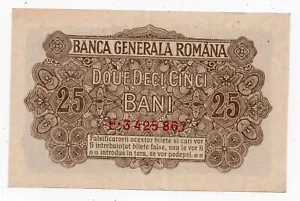 25 BANI - ROMANIA - BANCA GENERALA ROMANA - German Occupation - BGR - Anno 1917 - Bild 1 von 2