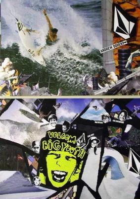 VOLCOM 2008 surf ANDREW DOHENY 2 sided promo poster Flawless New Old Stock