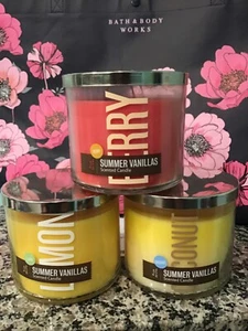 RARE BBW SUMMER VANILLAS 14.5 oz candles - Picture 1 of 3