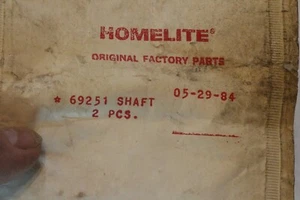 Genuine New Old Stock Original Homelite Chainsaw Carburetor Choke Shaft 69251 - Picture 1 of 3