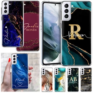 For Samsung Galaxy S25 S24 S23 S22 S21 Marble Personalised Phone Case Skin Cover - Photo 1 sur 57