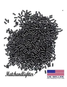 100 Pc Black Lighter Flints for Fluid/ Gas Lighters, Replacement Flint USA Ship - Picture 1 of 4
