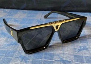 LOUIS VUITTON Z1502E 1.1 Evidence Sunglasses Acetate Black Gold 60 13 145 Used - Picture 1 of 10