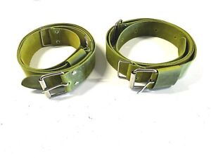 Genuine Leather Luggage Rack Straps Trunk Rack Straps Fit For Vintage Cars Green