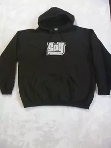 SPY Sweatshirt Jacket Mens Size XL Black Heavyweight Full Zip Hood Fleece Lined - Picture 1 of 12