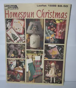 Leisure Arts #1598 Homespun Christmas Patterns - Picture 1 of 2