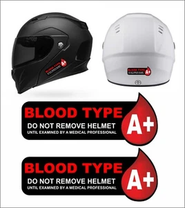 Motorradhelm Blutgruppenaufkleber Grafik Decals Sicherheitsaufkleber - Bild 1 von 1