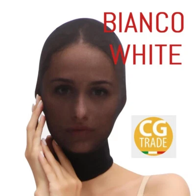 NYLON STOCKING HOOD Maske Nylonstrumpf WEISS für Gesicht Pantyhose Encasement - Bild 1 von 4