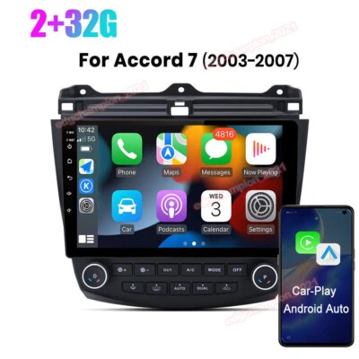 Carplay For Honda Accord 2003-2007 10" Android 12 Stereo Car Radio GPS Head Unit - Image 1 of 4