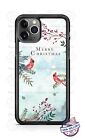 Merry Christmas Red Cardinal Birds Holiday Phone Case For iPhone Samsung Google