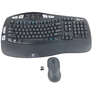 LOGITECH MK550 Comfort Wave Unifying 2.4Ghz Wireless Keyboard & Mouse TESTED! - Photo 1/10