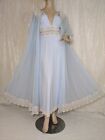 Vintage 60S Intime Of Ca  Chiffon Lingerie Dress Nightgown & Peignoir Robe Set M