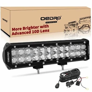 OEDRO 12" 135W LED Light Bar 10D Fish Eyes Lens & Wiring Harness X001VWPHSH - Picture 1 of 11