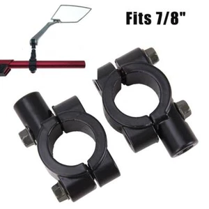 M10 7/8" Motorcycle Handlebar Rearview Mirror Mount Holder Adapter Clamp Bracket - Picture 1 of 12