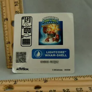 Skylanders Sticker Code Only LIGHTCORE WHAM-SHELL Activision Swap Force Water 13 - Bild 1 von 2