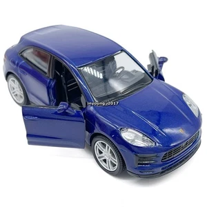 1/36 Porsche Macan S Model Toy Car Diecast Toy Vehicle Doors Open Pull Back Blue - Picture 1 of 10