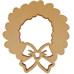 Unfinished Wooden Wreath Shape Cutout DIY Craft 4.75 Inches - Picture 1 of 2