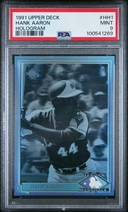1991 Upper Deck Hank Aaron ologramma #HH1 (PSA 9) - Foto 1 di 1
