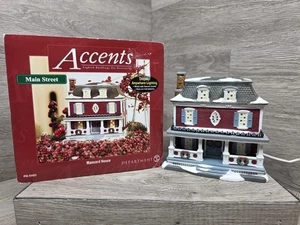 Dept 56 Accents Main Steet Mansard House with Box! Snow Scene Christmas  - Picture 1 of 8