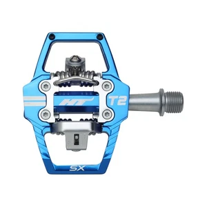 HT Pedals T2-SX Clipless Platform Pedals, CrMo - Royal Blue - Picture 1 of 1