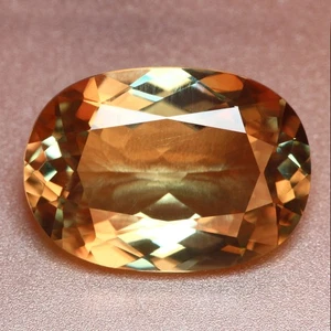 5.88Ct ICA Certified Oval No Heated Yellowish Green To Yellowish Brown Diaspore - Picture 1 of 8