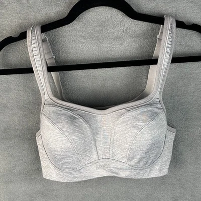 Sujetador deportivo Panache para mujer 32D gris eléctrico con cable acolchado correas acolchadas entrenamiento Foto 1 de 4