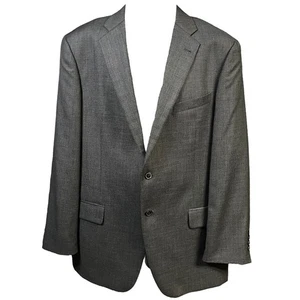 Joseph Abboud Jacket 44L Gray Two Button Long Notch Blazer Lined Classic USA - Picture 1 of 9