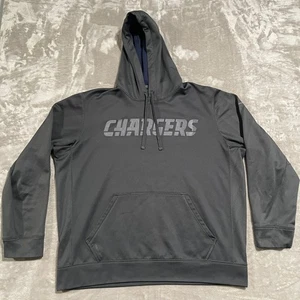 Los Angeles Chargers Hoodie Mens XL Black Nike NFL On Field Apparel Therma Fit - Picture 1 of 8