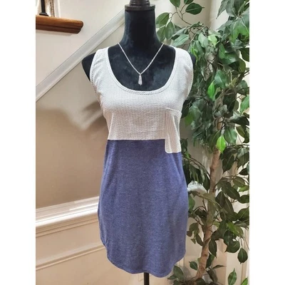 Blusa Top Sin Mangas Magellan Para Mujer Azul y Blanco Poliéster Cuello Redondo Talla XL Foto 1 de 4