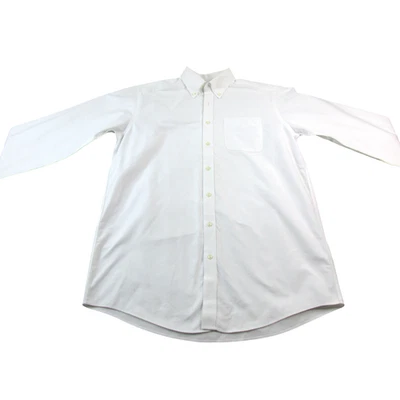 L.L. Bean Dress Shirt Mens 16 White Traditional Fit Collared Button Down 209410 - Image 1 of 4