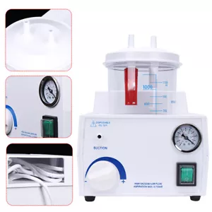 Portable Suction Unit Machine Medical Aspirator Homecare Tabletop Phlegm Mucus - Picture 1 of 12