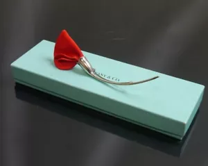 Authentic Tiffany & Co. Elsa Peretti Amapola flower brooch Sterling Silver #1925 - Picture 1 of 10