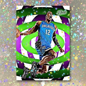 Dwight Howard Holographic Omnipotent Sketch Card Limited 2/5 Dr. Dunk Signed - Imagen 1 de 2