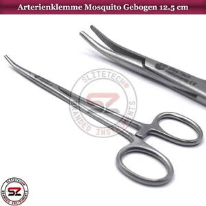 Arterienklemme Mosquito Klemme Zange Hakenlöser 12,5 cm OP Gefäß gebogen - Bild 1 von 4