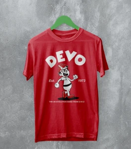 T-shirt Devo band ROSSA tutte le taglie manica corta dalla S alla 5XL JA618 - Foto 1 di 4
