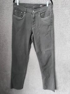 Faherty Pants Mens 32x32 Gray Stretch Terry 5 Pockets Slim Straight Chino Preppy - Picture 1 of 15