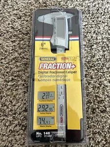General Tool 146 Fractional Digital Caliper NIB CARBON FIBER - Picture 1 of 2