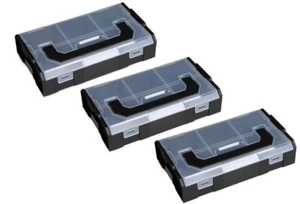 3 Stück SORTIMO Systembox L-BOXX Mini anthrazit Deckel transparent - Bild 1 von 5