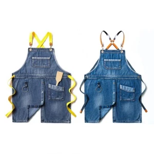 Fashion Lady Women Men Adjustable Cotton Linen High-grade Kitchen Apron for Cook - Picture 1 of 16