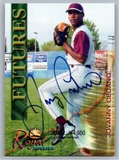 2000 Royal Rookies FUTURES AUTO Jovanny Cedano SP /4950