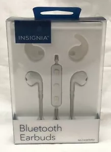 NEW Insignia NS-CAHBTEP02 Wireless Bluetooth White Earbuds Headphones - Picture 1 of 5