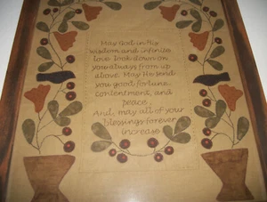Primitive Theorem Sampler Style Verse Ruthe Martz Artisan New Jersey Vintage - Picture 1 of 7