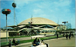 General Electric Pavilion NY World's Fair Greyhound Bus Post Card PC500 - Picture 1 of 2