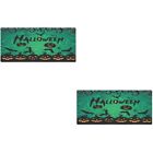  2 Pieces Halloween Mouse Pad Rubber Composite Fabric Pumpkin Cute Table Big